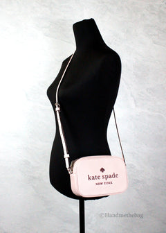 Kate Spade Mini Pink Embossed Leather Glitter Camera Bag